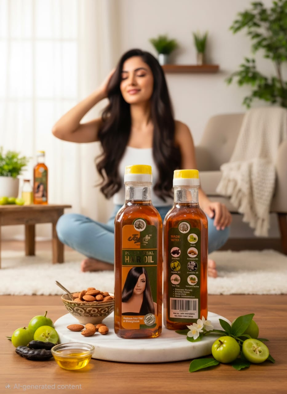 100 % Natural Herbal Hair Oil ( Anti Hair Fall ) - Jain Super Store