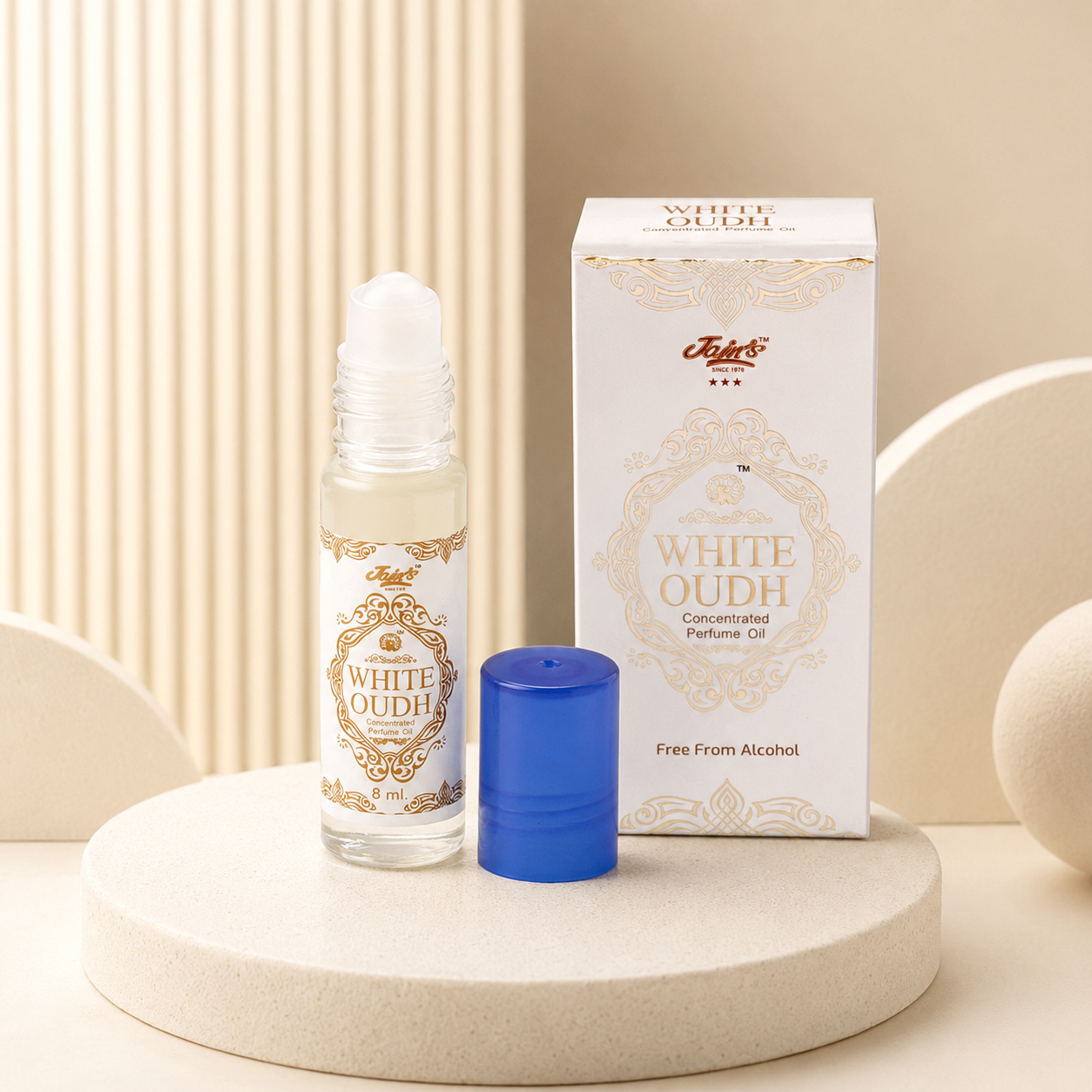 White Oudh Roll On Perfume - Jain Super Store