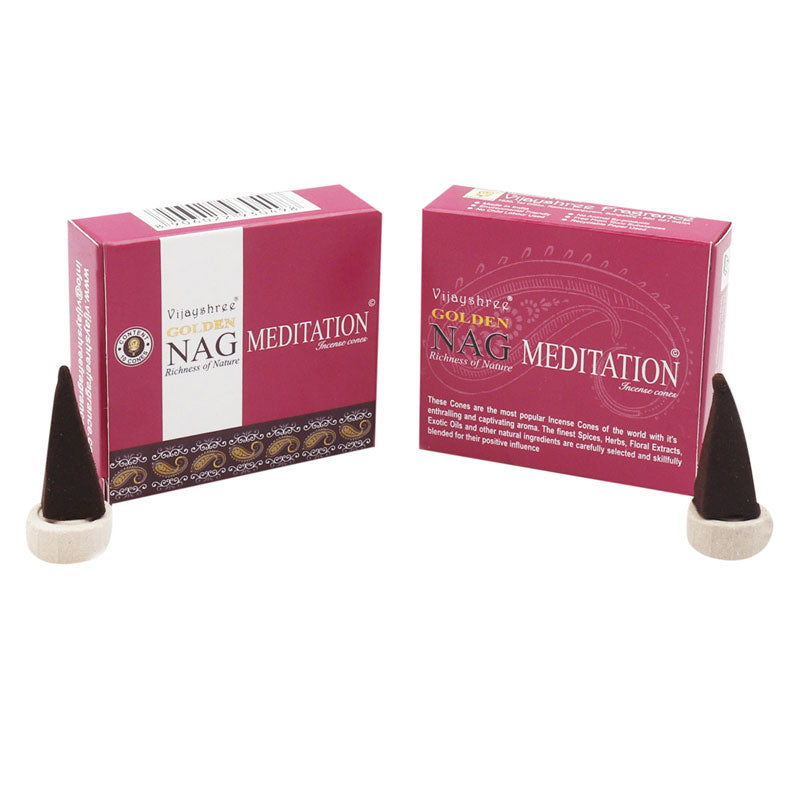 Golden Nag Meditation Cone Dozen Box