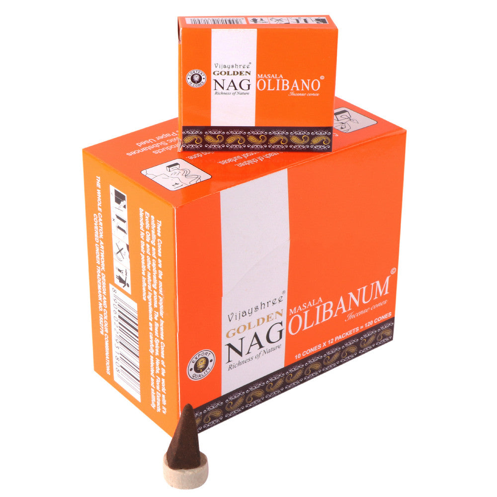 Golden Nag Olibanum Cone Dozen Box