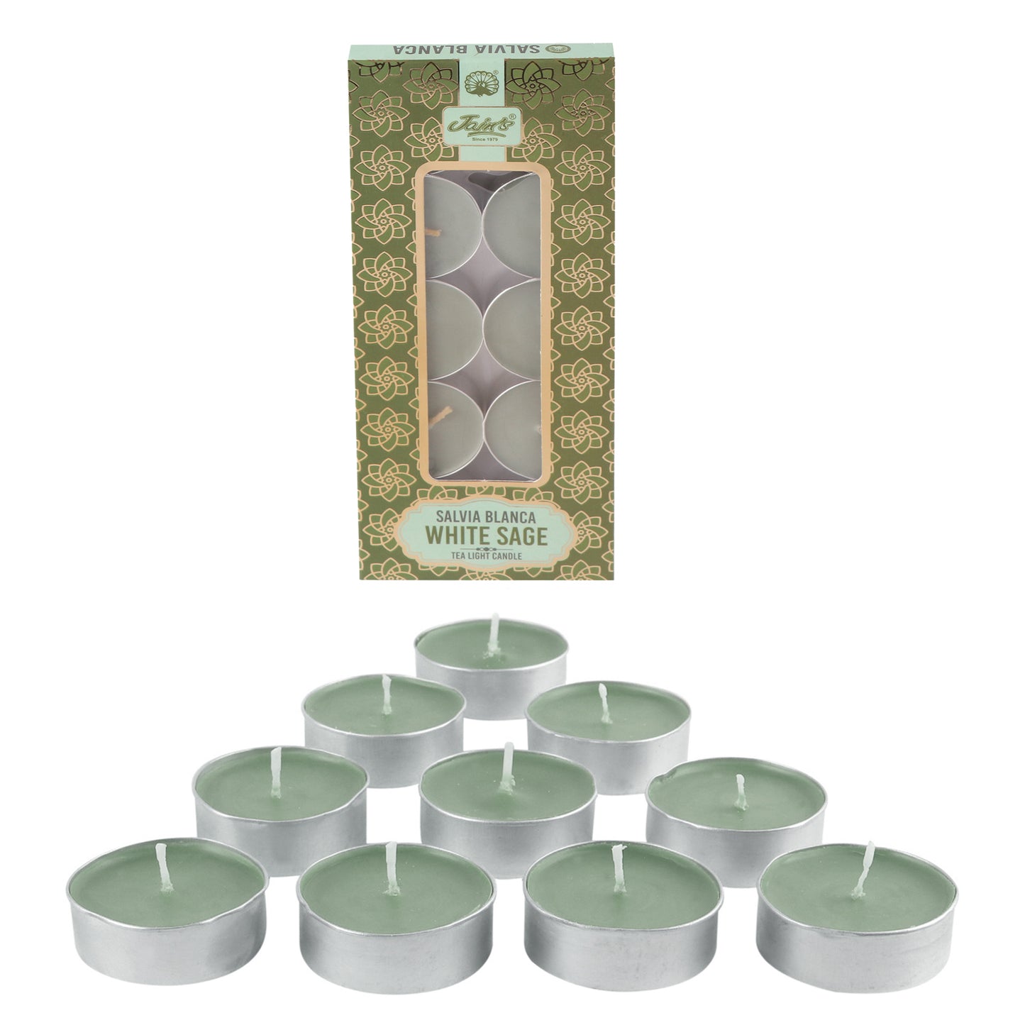 JAIN'S WHITE SAGE TEA LIGHT CANDLES