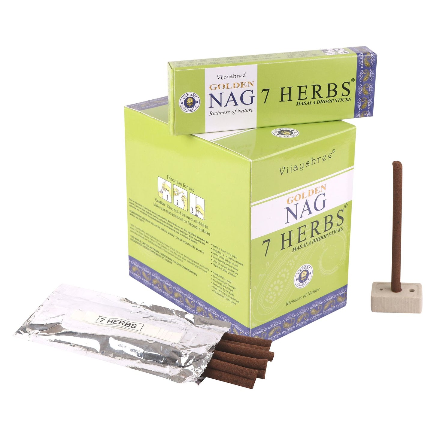 GOLDEN NAG 7 HERBS DHOOP STICKS