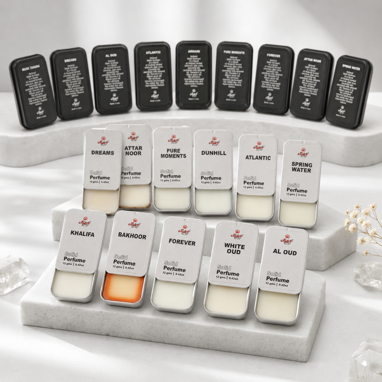 ASSORTED PREMIUM SOLID PERFUME 12 GM * 6 PCS - Jain Super Store