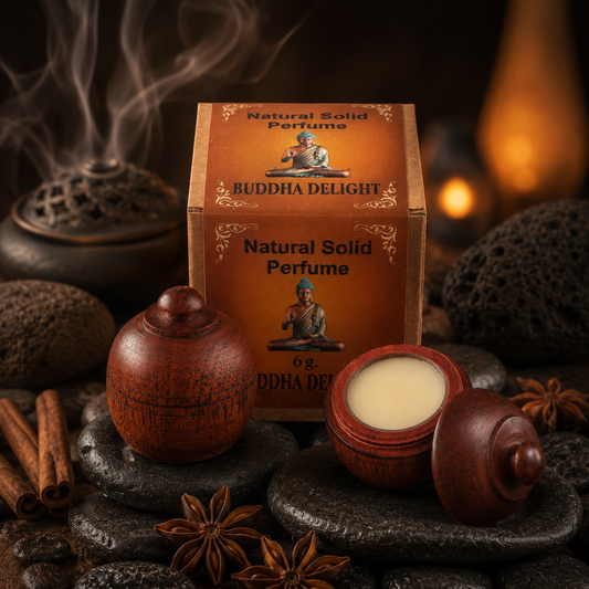 BUDDHA DELIGHT - SOLID PERFUME ( SWEET AND SPICY FRAGRANCE ) - Jain Super Store