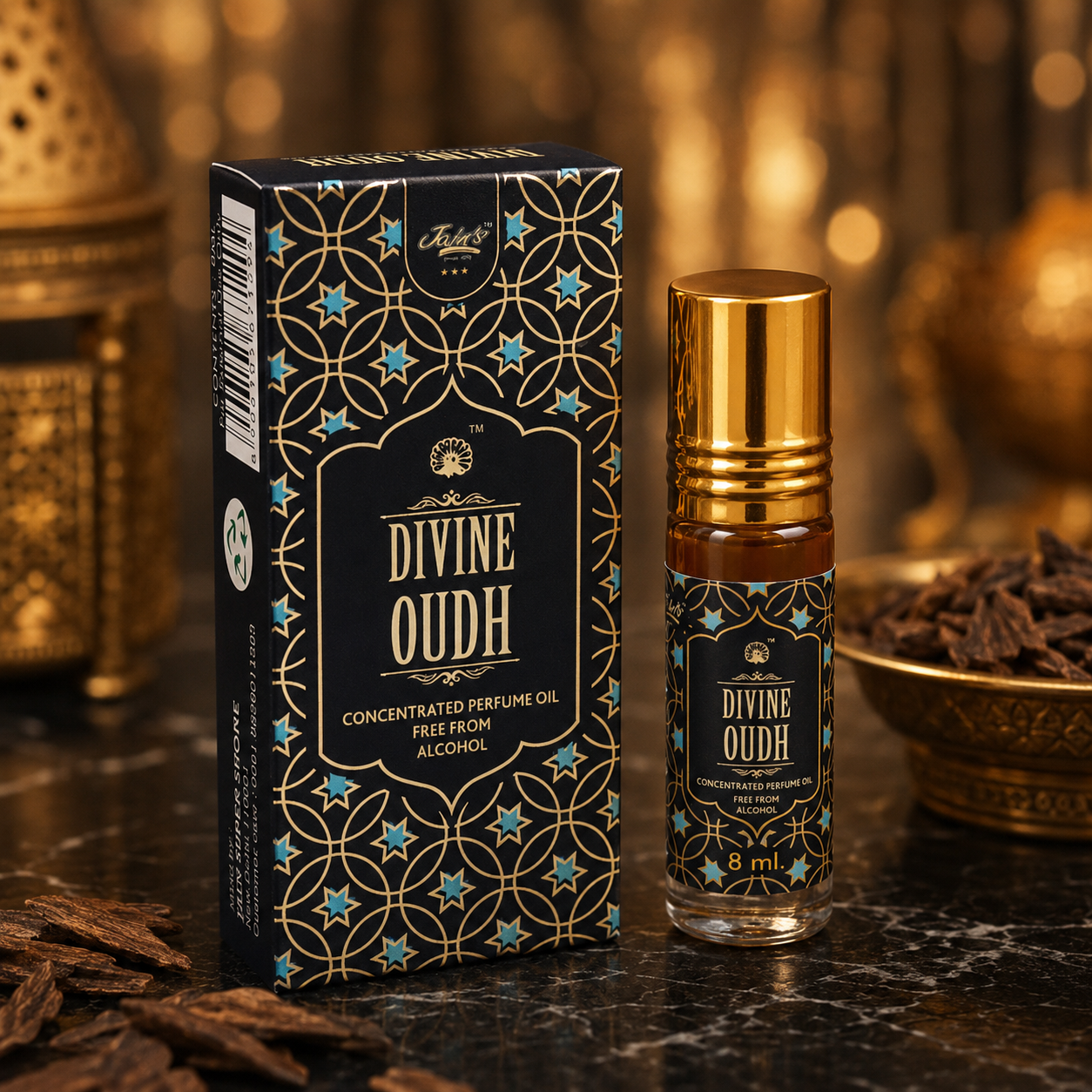 Divine Oudh Roll On Perfume - Jain Super Store