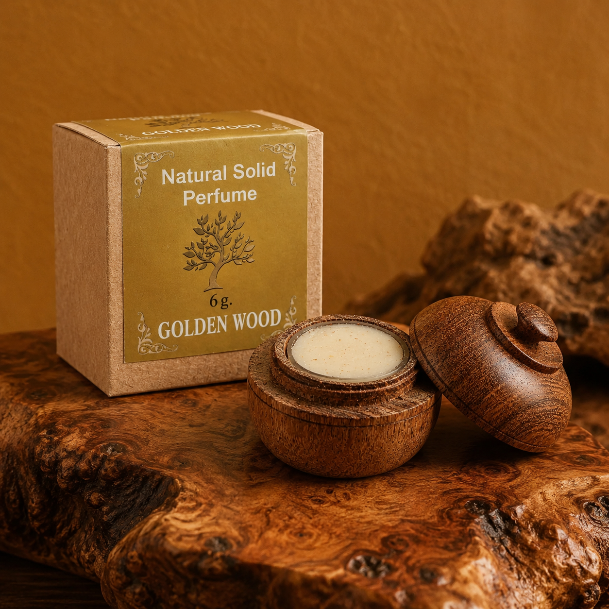 GOLDEN WOOD- SOLID PERFUMES ( SWEET WOODY FRAGRANCE ) - Jain Super Store