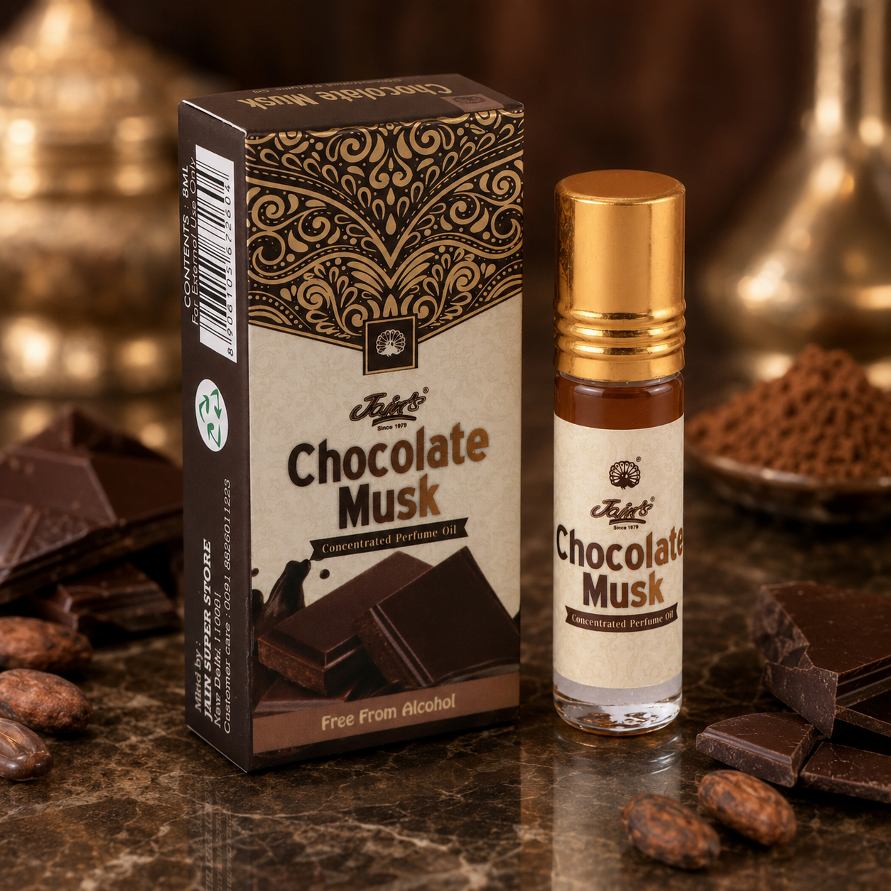 JAIN'S CHOCOLATE  MUSK ROLL ON 8 ML - Jain Super Store