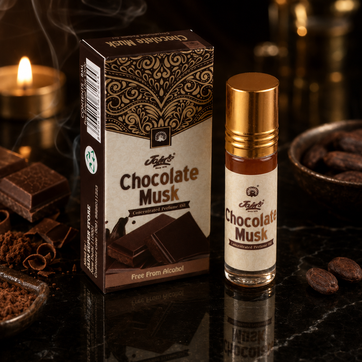 JAIN'S CHOCOLATE  MUSK ROLL ON 8 ML - Jain Super Store