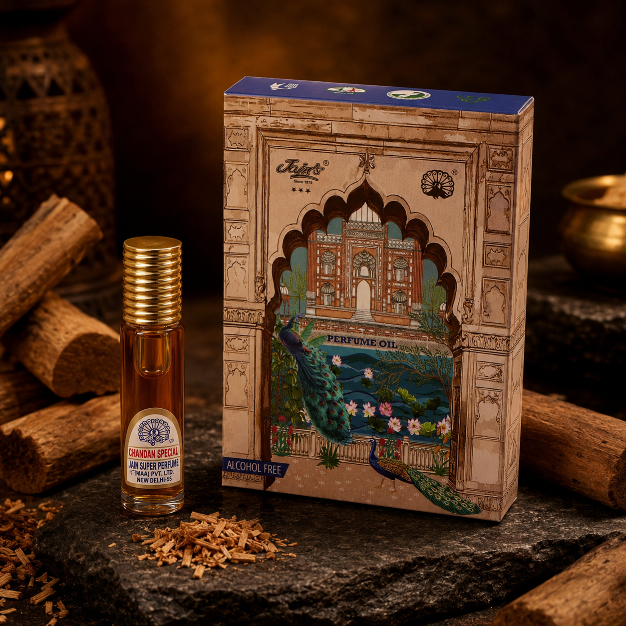 JAIN'S SPECIAL CHANDAN ATTAR ( SANDAL FRAGRANCE OIL ) 8 ML