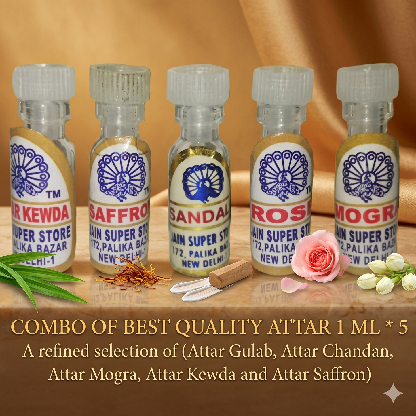 Natural Attar Combo (1 ML * 5 Fragrances)