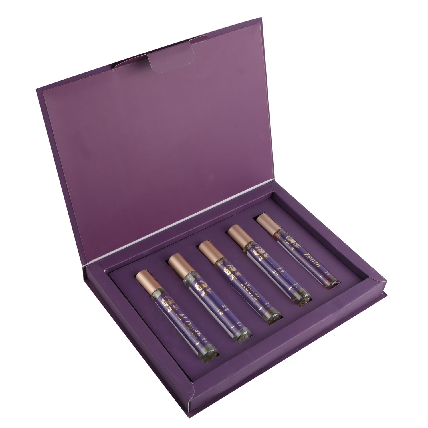 Natural perfume gift set - 5 full size 10ml perfume bottles by Jain Perfumers