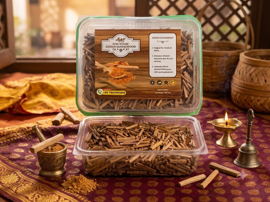MYSORE SANDAL WOOD CUTTINGS - FOR BURNING / MAKING BAKHOOR