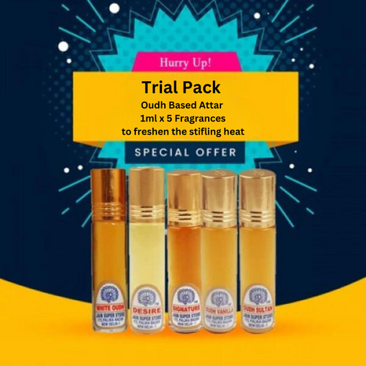 Oudh Attar Trial Pack ( 1 ML * 5 Fragrances )