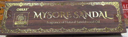 ORKAY MYSORE SANDAL INCENSE STICKS ( AGGARBATTI ) 50 G - Jain Super Store