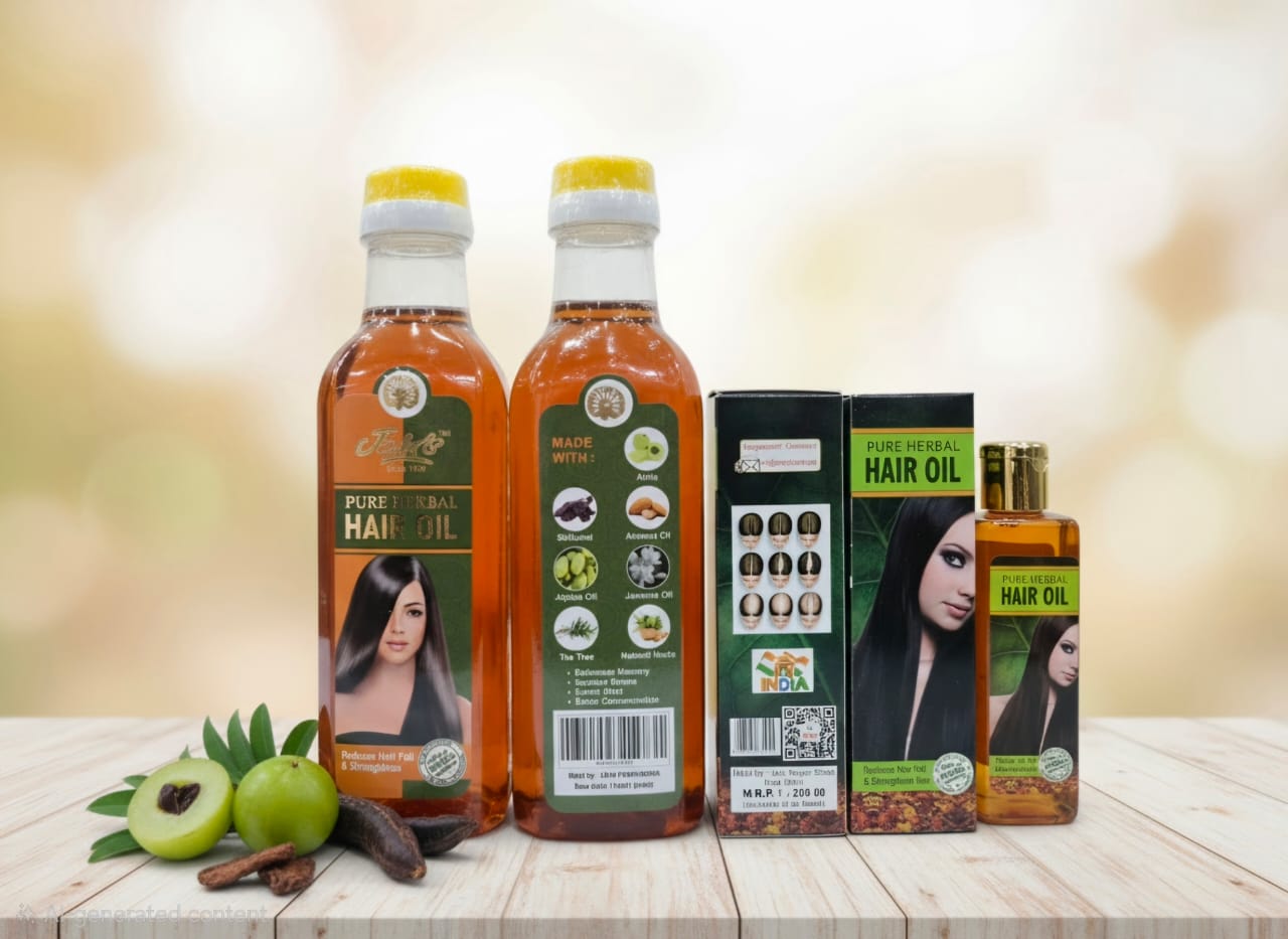 100 % Natural Herbal Hair Oil ( Anti Hair Fall  ) - Jain Super Store