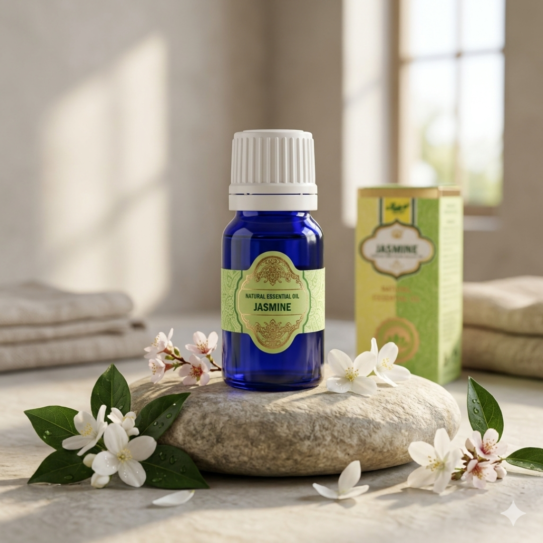 Jasmine Oil ( Blended With Sweet Almond Oil ) 10 Ml - Jain Super Store