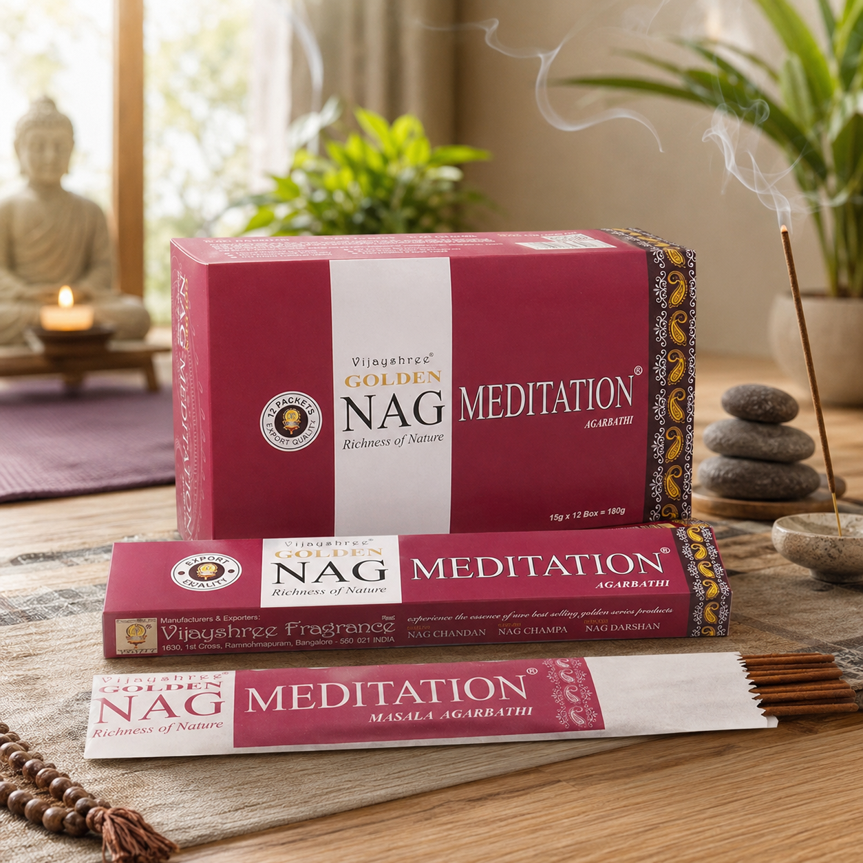 Golden Nag Meditation 15 Gm Dozen Box