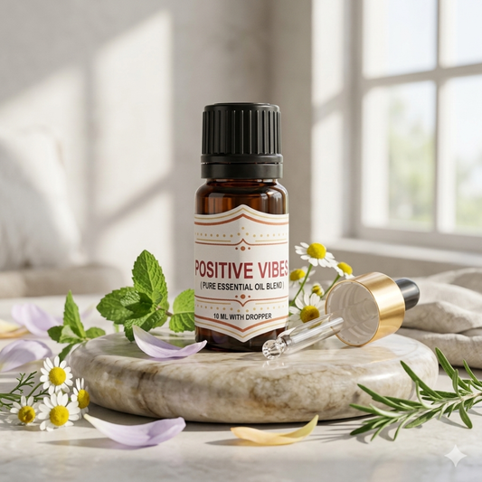 POSITIVE VIBES  ( PURE ESSENTIAL OIL BLEND ) 10 ML WITH DROPPER