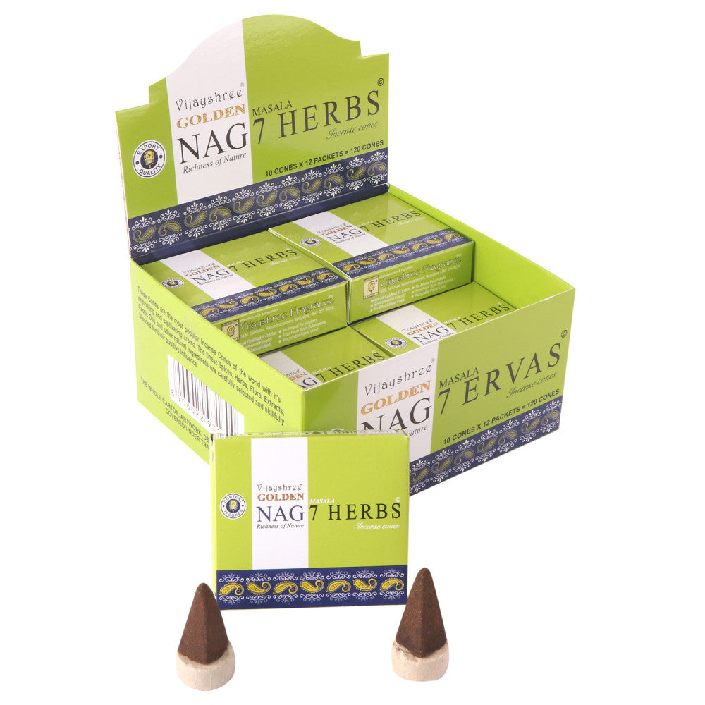 Golden Nag 7 Herbs Cone Dozen Box