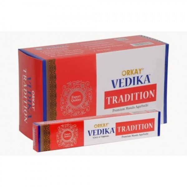 Vedika Tradition 12 Pkt Of 40 Gm Each (Contains 480 Incense Sticks / Natural Agarbatti) Agarbattis - Jain Super Store