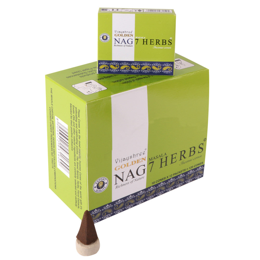 Golden Nag 7 Herbs Cone Dozen Box