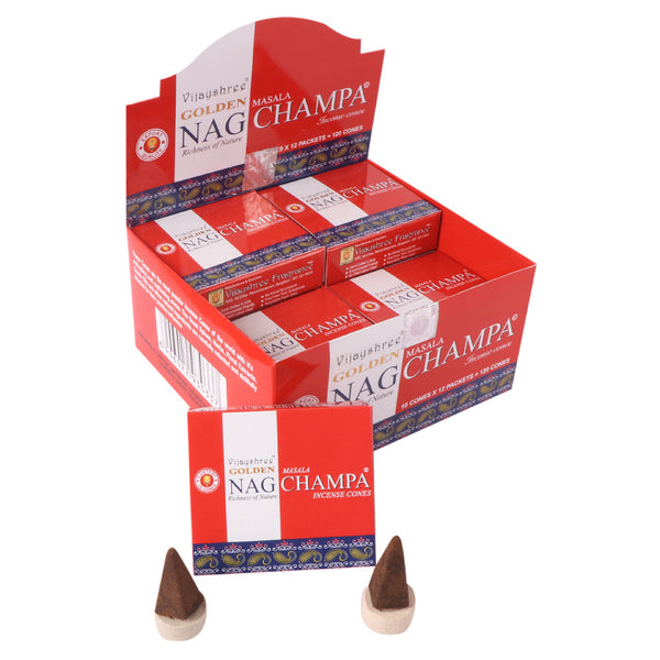 Golden Nag Champa Cone Dozen Box – Jain Super Store