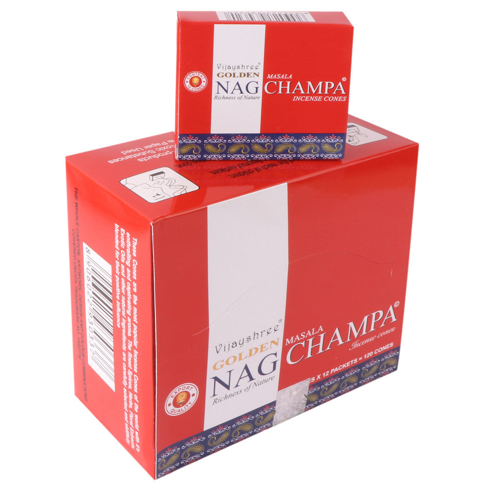Golden Nag Champa Cone Dozen Box