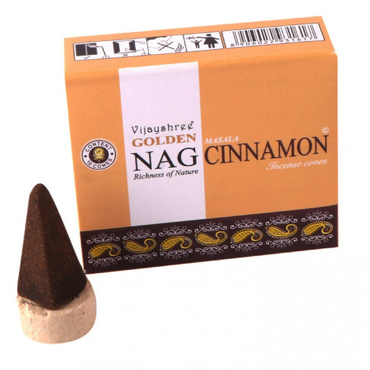 Golden Nag Cinnamon Cone 10 Pc Pack
