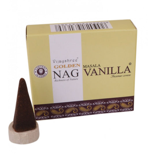 Golden Nag Vanilla Cone 10 Pc Pack