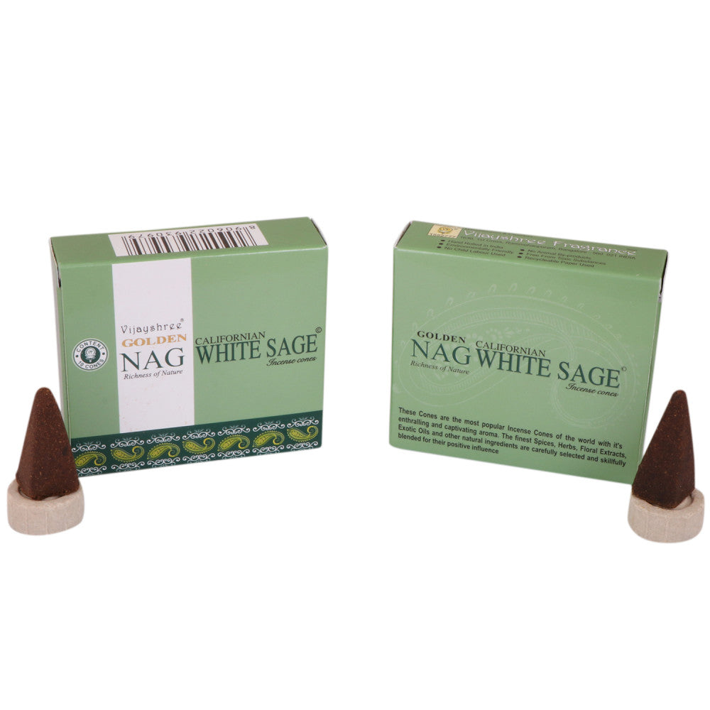 Golden Nag White Sage Cone Dozen Box