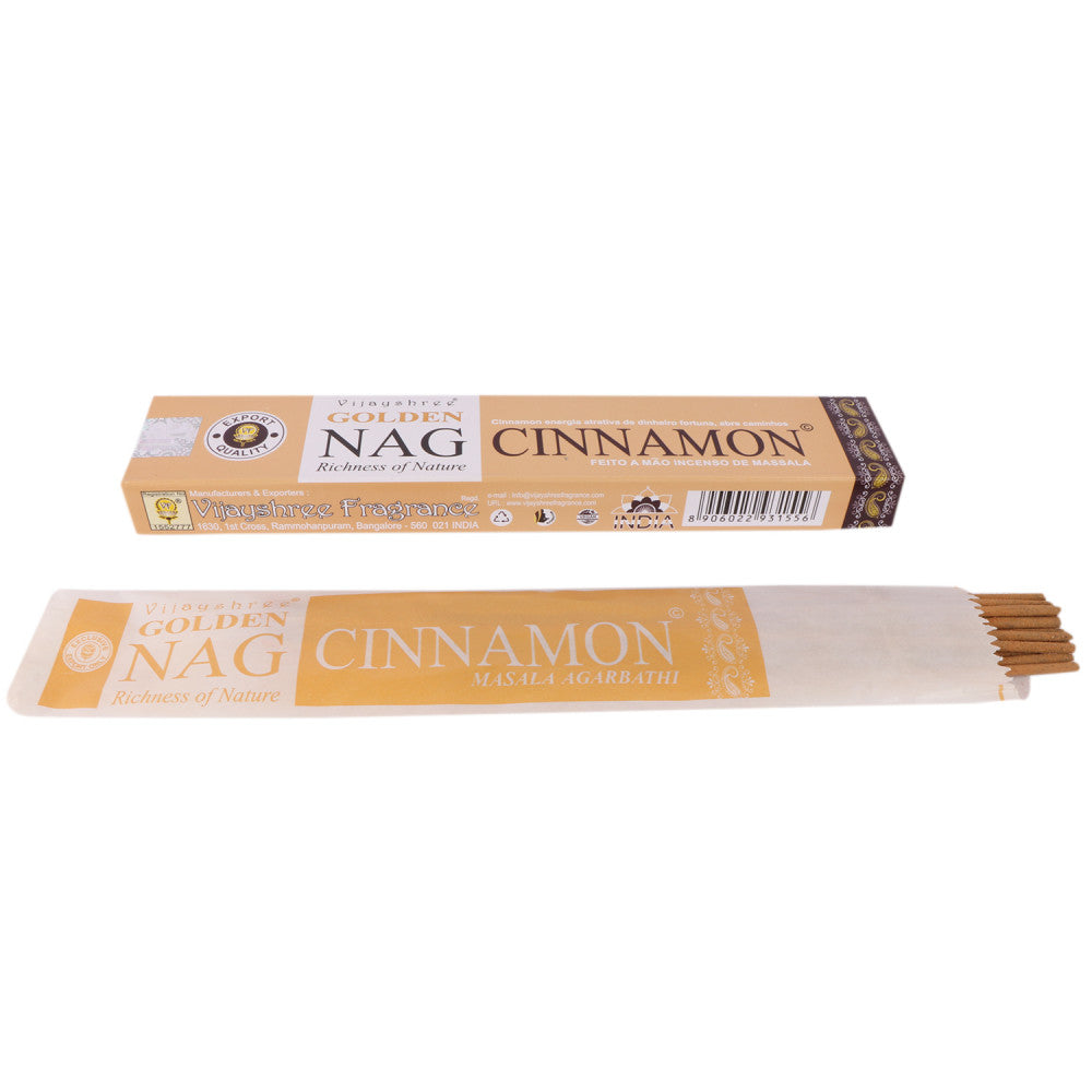 Golden Nag Cinnamon/Canela 15 Gm (15 Stick) Pack