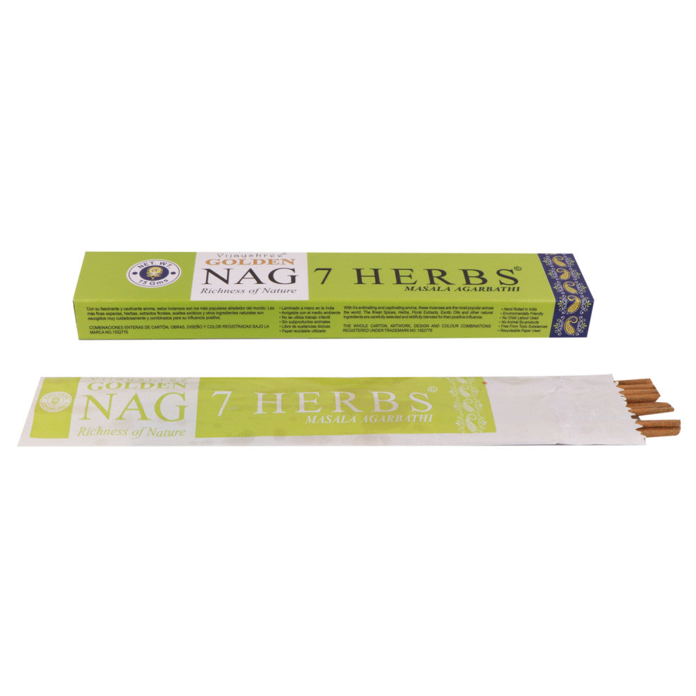 Golden Nag 7 Herbs 15 Gm (15 Stick) Pack
