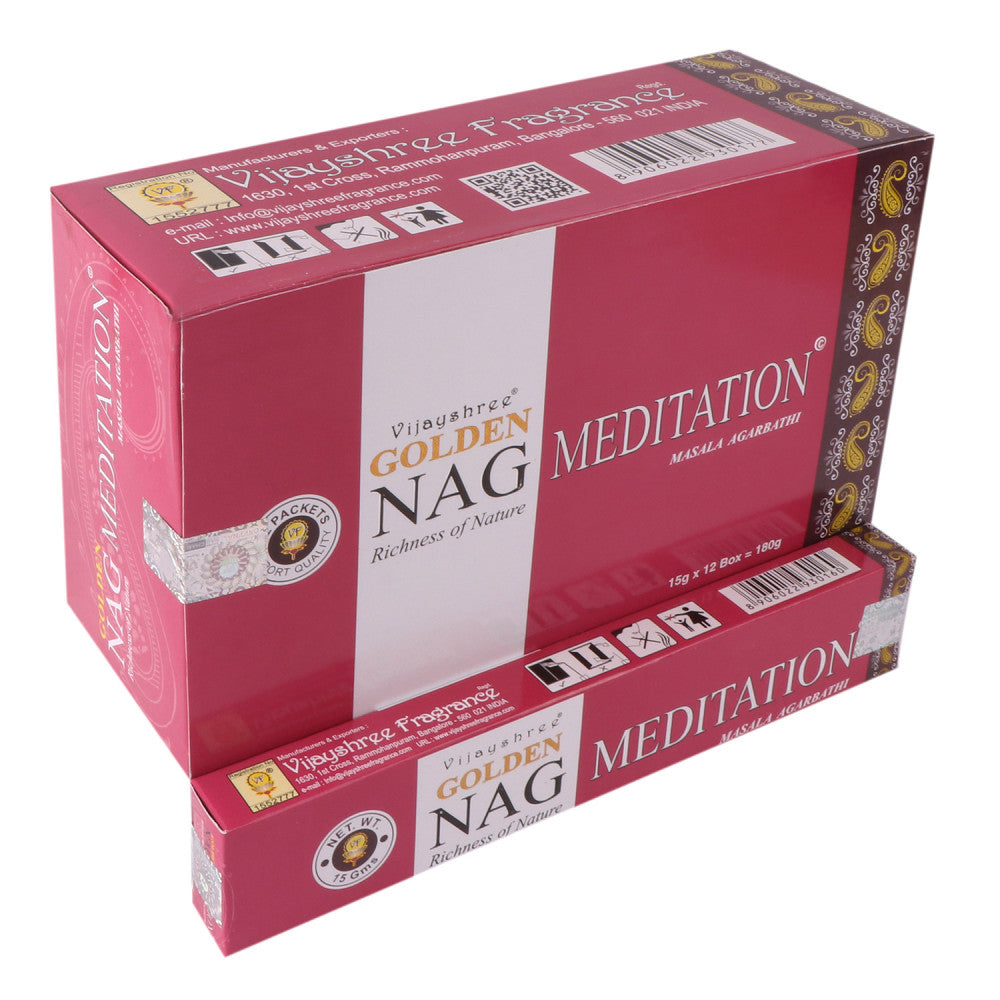 Golden Nag Meditation 15 Gm Dozen Box