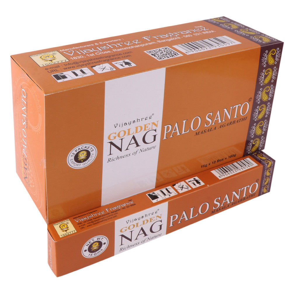 Golden Nag Palo Santo 15 Gm Dozen Box