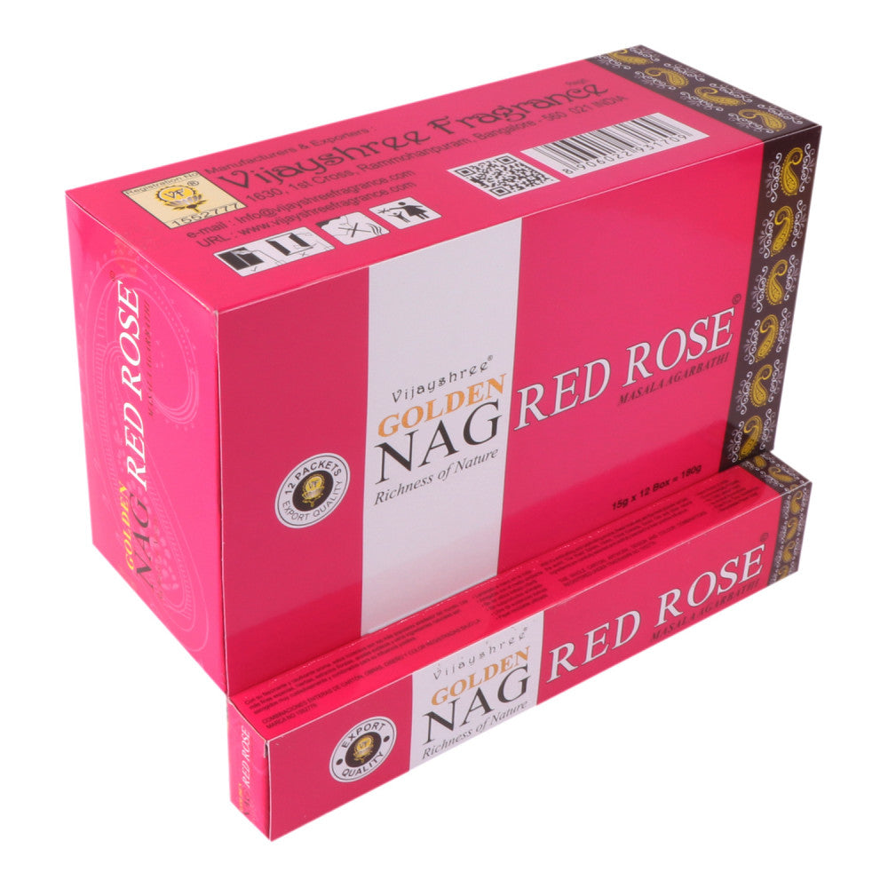 Golden Nag Red Rose 15 Gm Dozen Box