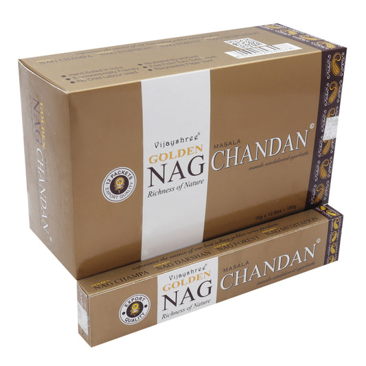 Golden Nag Chandan 15 Gm Dozen Box