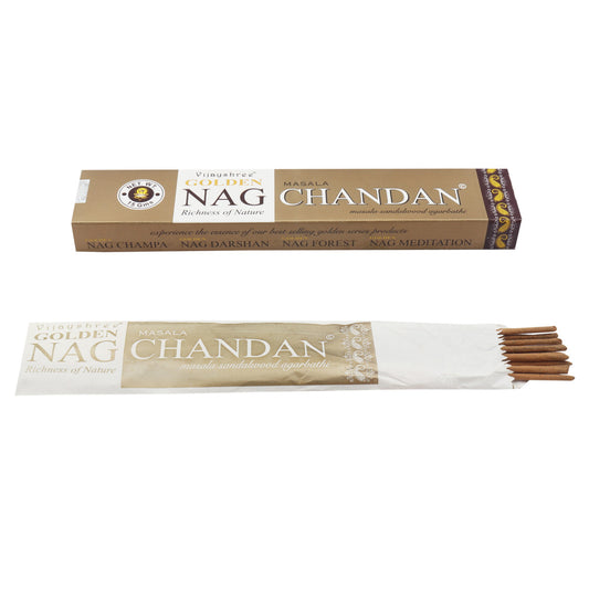 Golden Nag Chandan 15 Gm (15 Stick) Pack