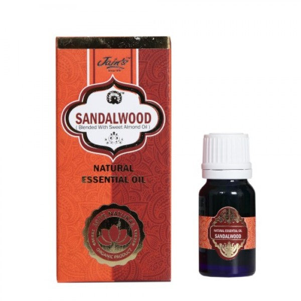 Pure Sandalwood Essential Oil ( Blended With Sweet Almond Oil ) 10 Ml - Jain Super Store